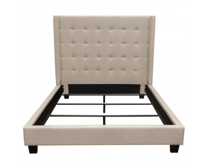 Diamond Sofa - Madison Ave Tufted Wing Bed in Button Tufted Fabric