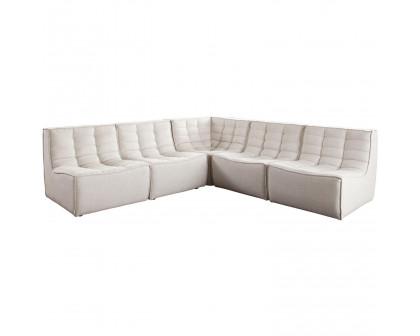 Diamond Sofa - Marshall 5PC Corner Modular Fabric Sectional with Scooped Seat