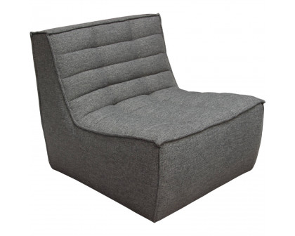 Diamond Sofa™ Marshall Scooped Seat Armless Fabric Chair - Gray