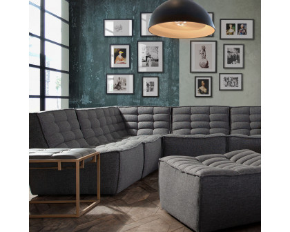 Diamond Sofa™ Marshall Scooped Seat Armless Fabric Chair - Gray