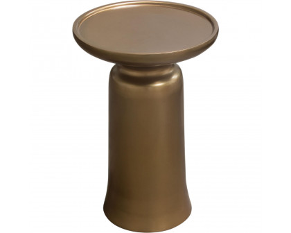 Diamond Sofa - Mesa Round Pedestal Accent Table with Casted Aluminum Base in Gold Finish