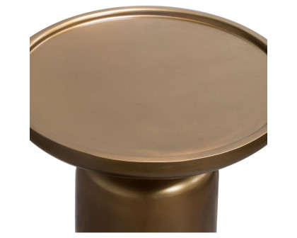 Diamond Sofa - Mesa Round Pedestal Accent Table with Casted Aluminum Base in Gold Finish