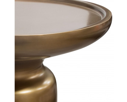 Diamond Sofa - Mesa Round Pedestal Accent Table with Casted Aluminum Base in Gold Finish