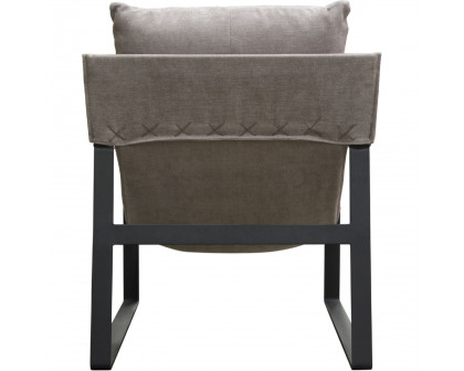 Diamond Sofa™ Miller Sling Fabric Accent Chair with Black Powder Coated Metal Frame - Gray