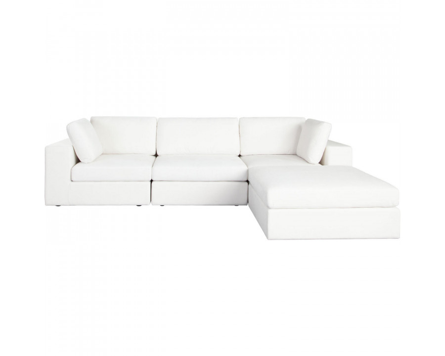 Diamond Sofa - Muse 4PC Performance Fabric Modular Reversible Chaise Sectional in Mist White