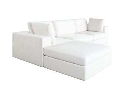 Diamond Sofa - Muse 4PC Performance Fabric Modular Reversible Chaise Sectional in Mist White