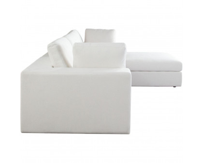 Diamond Sofa - Muse 4PC Performance Fabric Modular Reversible Chaise Sectional in Mist White