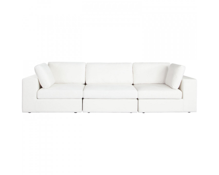 Diamond Sofa Muse 3PC Performance Fabric Modular Sofa - Mist White