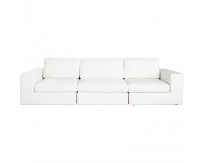 Diamond Sofa Muse 3PC Performance Fabric Modular Sofa - Mist White