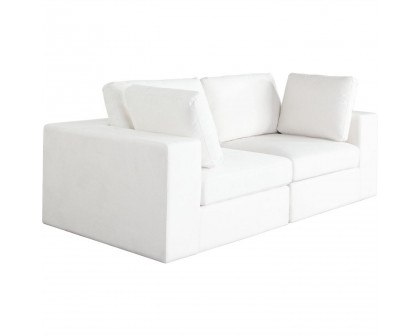 Diamond Sofa Muse 2PC Performance Fabric Modular Sofa - Mist White