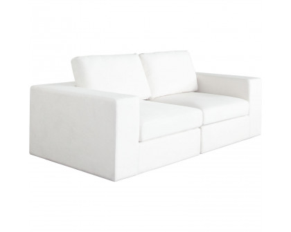 Diamond Sofa Muse 2PC Performance Fabric Modular Sofa - Mist White