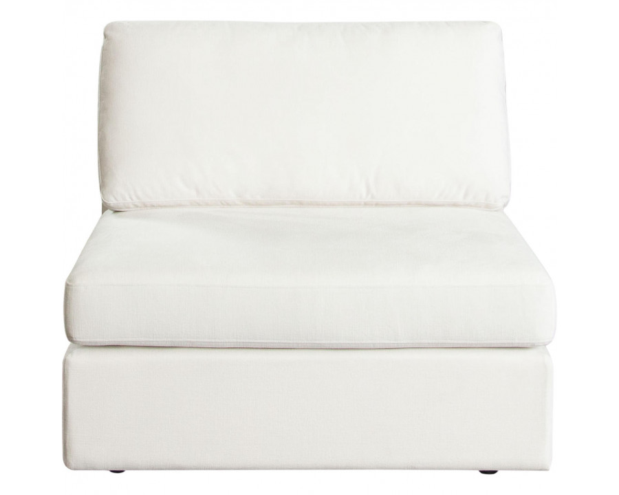 Diamond Sofa - Muse Performance Fabric Armless Chair in Mist White