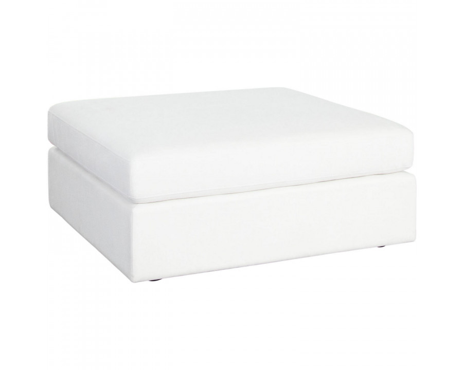 Diamond Sofa - Muse Performance Fabric Ottoman in Mist White