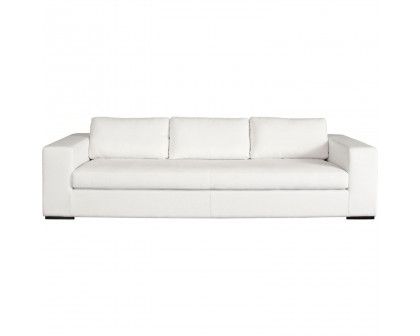 Diamond Sofa - Muse Performance Fabric Sofa with Four Black Accent Pillows in Mist White