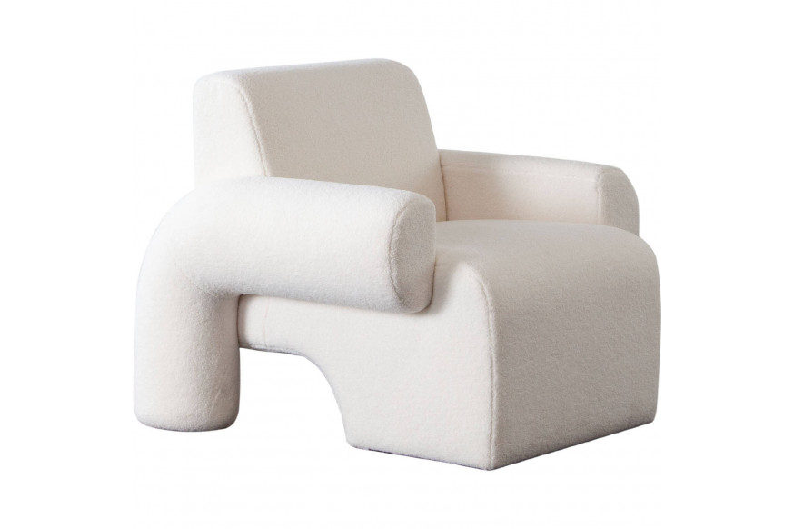 Diamond Sofa™ Noa Sherpa Fabric Accent Chair - Ivory