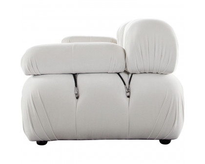 Diamond Sofa Paloma 3PC Velvet Modular Sofa - Light Cream