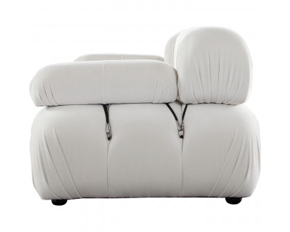 Diamond Sofa Paloma 2PC Velvet Modular Sofa - Light Cream