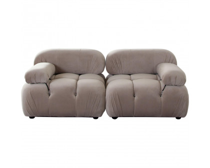 Diamond Sofa - Paloma 2PC Velvet Modular Sofa