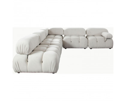 Diamond Sofa - Paloma 5PC Velvet Modular Corner Sectional