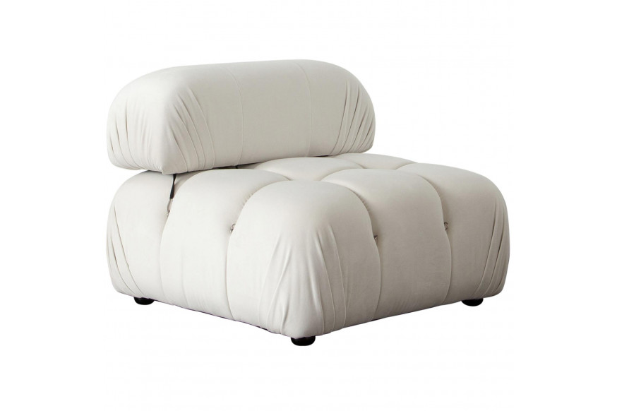 Diamond Sofa™ Paloma Velvet Armless Chair - Light Cream