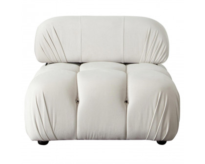 Diamond Sofa™ Paloma Velvet Armless Chair - Light Cream