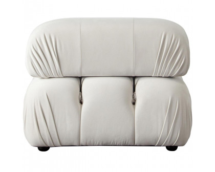 Diamond Sofa™ Paloma Velvet Armless Chair - Light Cream