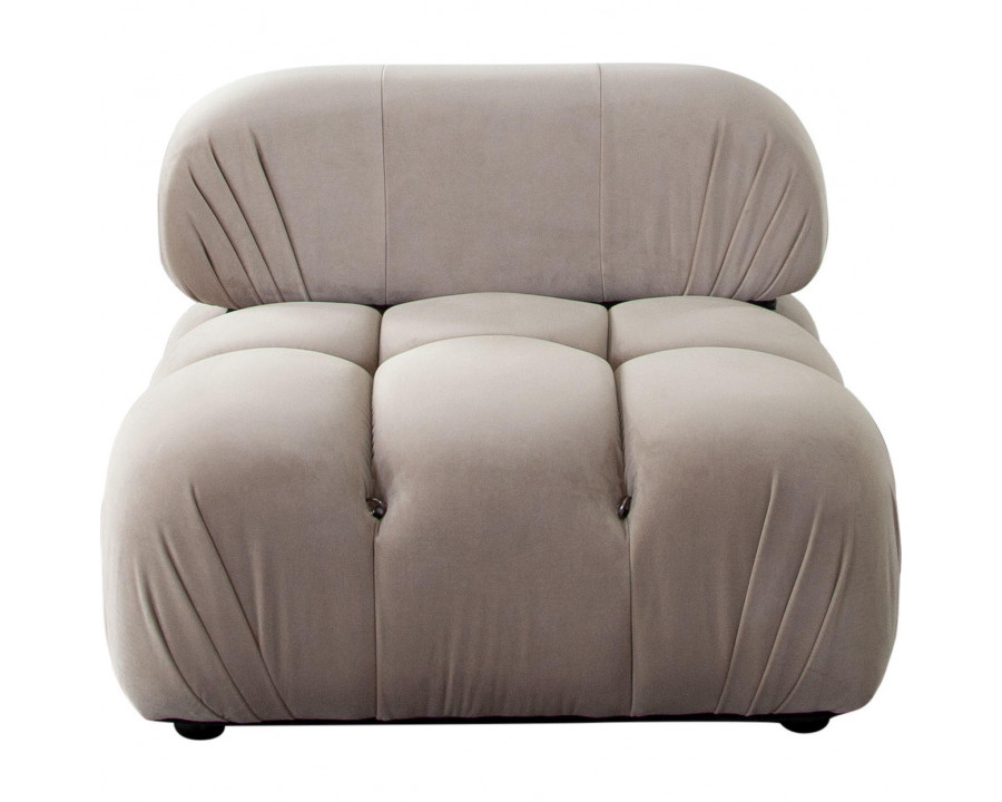 Diamond Sofa Paloma Velvet Armless Chair - Mink Tan