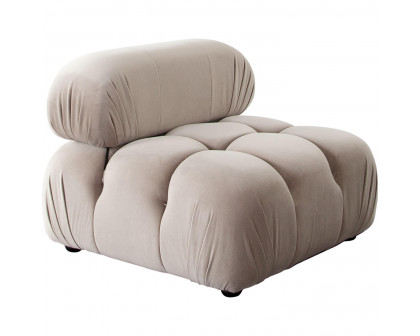 Diamond Sofa™ Paloma Velvet Armless Chair - Mink Tan