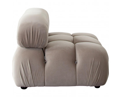 Diamond Sofa™ Paloma Velvet Armless Chair - Mink Tan