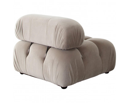 Diamond Sofa™ Paloma Velvet Armless Chair - Mink Tan