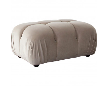 Diamond Sofa™ Paloma Velvet Rectangle Ottoman - Mink Tan