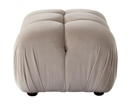 Diamond Sofa™ Paloma Velvet Rectangle Ottoman - Mink Tan