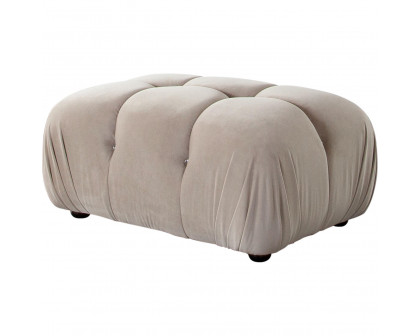 Diamond Sofa™ Paloma Velvet Rectangle Ottoman - Mink Tan