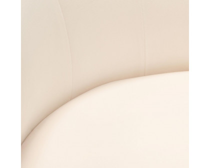 Diamond Sofa™ Pandora Velvet Accent Chair with Polished Gold Stainless Steel Frame - Cream