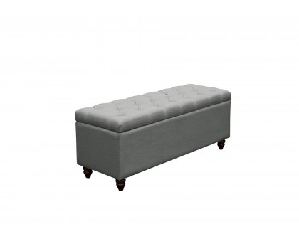 Diamond Sofa - Park Ave Tufted Lift-Top Storage Trunk in Gray