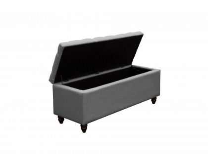 Diamond Sofa - Park Ave Tufted Lift-Top Storage Trunk in Gray