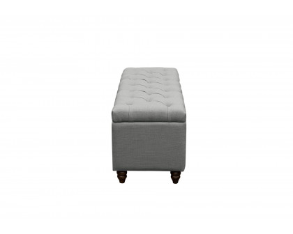 Diamond Sofa - Park Ave Tufted Lift-Top Storage Trunk in Gray