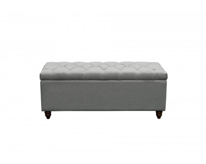 Diamond Sofa - Park Ave Tufted Lift-Top Storage Trunk in Gray