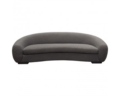 Diamond Sofa Pascal Boucle Textured Fabric Sofa with Contoured Arms & Back - Charcoal