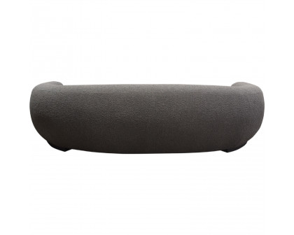 Diamond Sofa Pascal Boucle Textured Fabric Sofa with Contoured Arms & Back - Charcoal