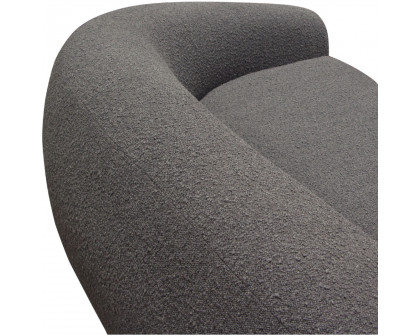 Diamond Sofa Pascal Boucle Textured Fabric Sofa with Contoured Arms & Back - Charcoal