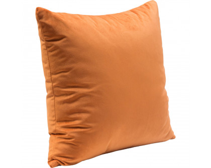 Diamond Sofa 16" Square Velvet Accent Pillows (Set of 2) - Rust Orange