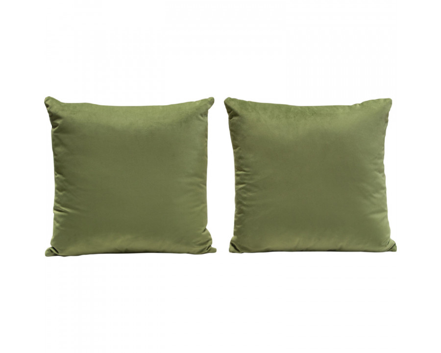 Diamond Sofa 16" Square Velvet Accent Pillows (Set of 2) - Sage Green