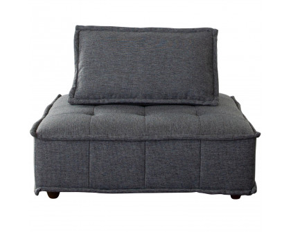 Diamond Sofa™ Platform Square Fabric Modular Lounger with Bolstered Non-Skid Backrest - Gray