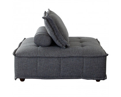 Diamond Sofa™ Platform Square Fabric Modular Lounger with Bolstered Non-Skid Backrest - Gray