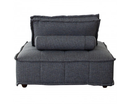 Diamond Sofa™ Platform Square Fabric Modular Lounger with Bolstered Non-Skid Backrest - Gray