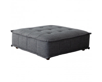 Diamond Sofa™ Platform Square Fabric Modular Lounger with Bolstered Non-Skid Backrest - Gray