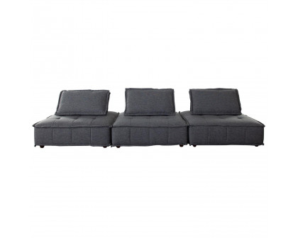 Diamond Sofa - Platform Square Fabric Modular Lounger with Bolstered Non-Skid Backrest