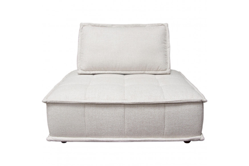 Diamond Sofa™ Platform Square Fabric Modular Lounger with Bolstered Non-Skid Backrest - Light Sand