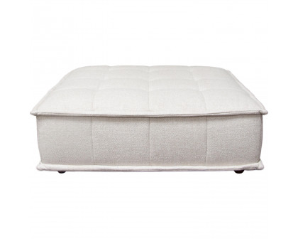 Diamond Sofa™ Platform Square Fabric Modular Lounger with Bolstered Non-Skid Backrest - Light Sand